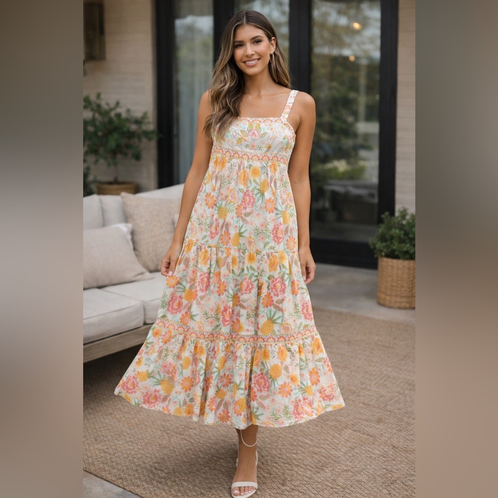 Rachel Zoe Multicolor Floral Maxi Dress